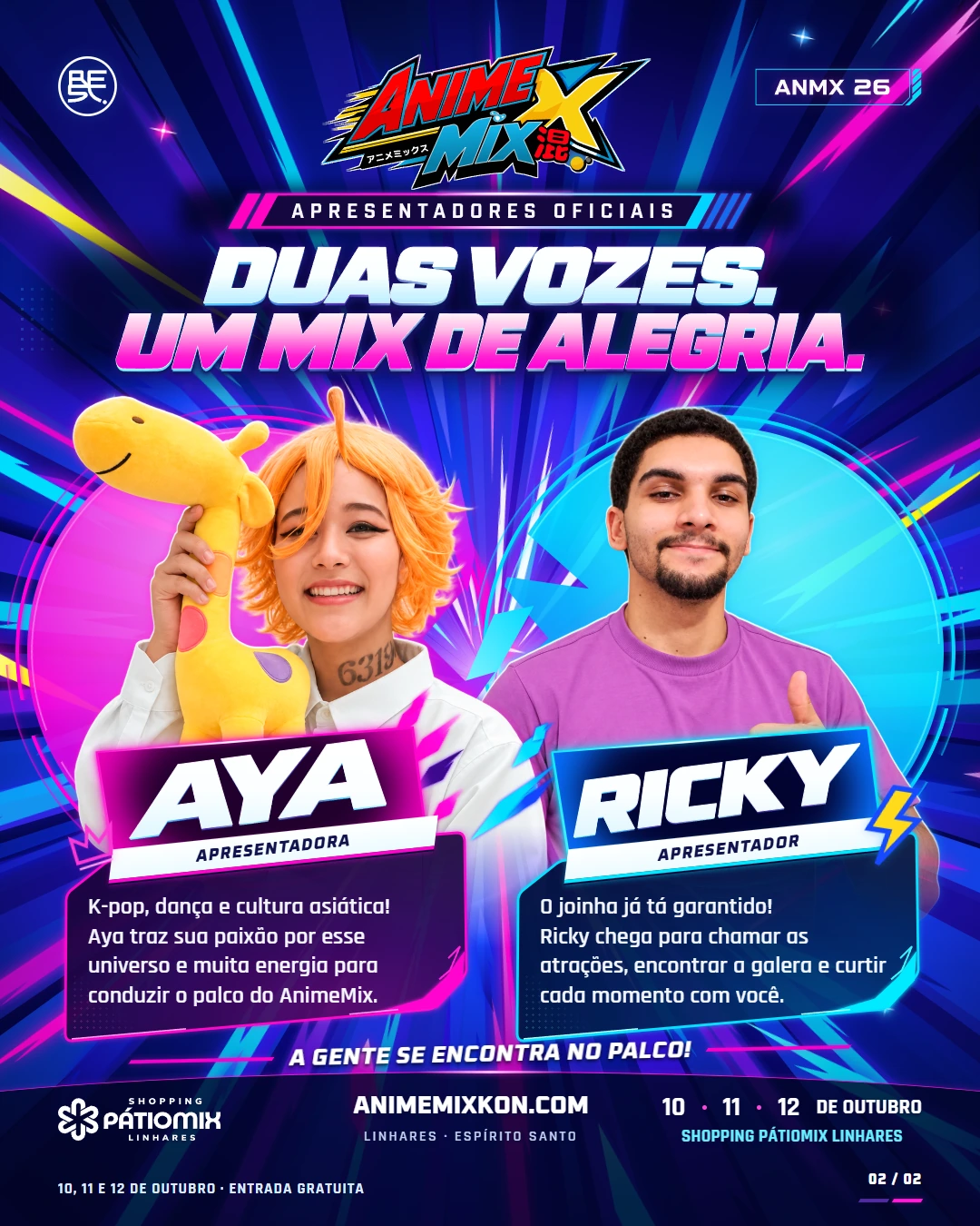 Conheça Aya e Ricky, apresentadores oficiais do AnimeMix