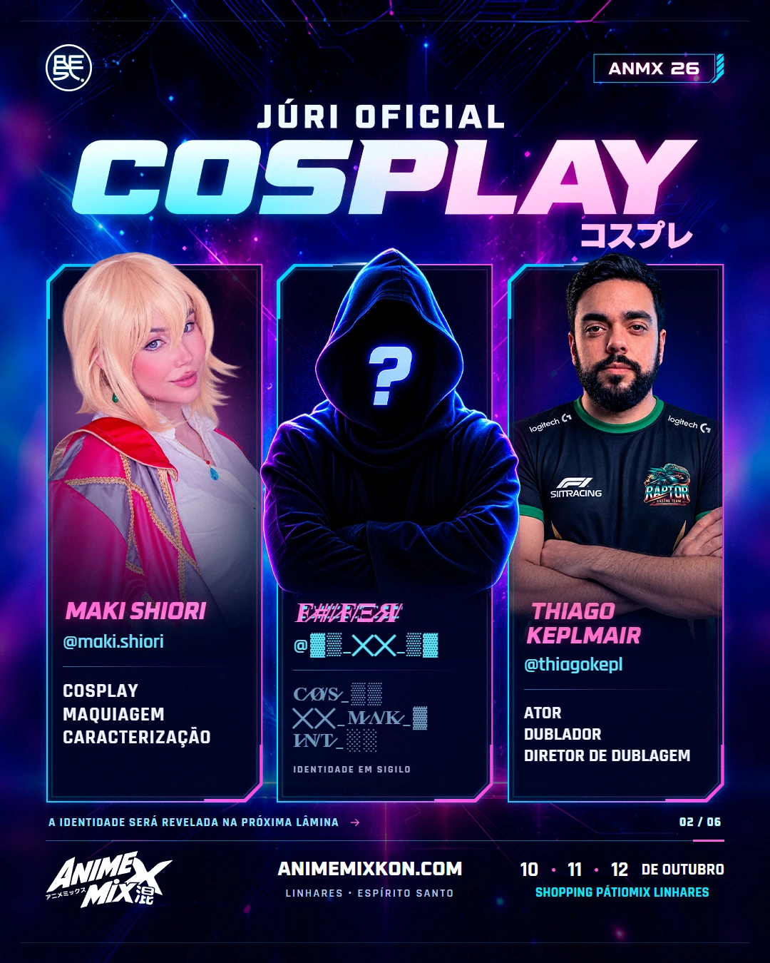 Júri cosplay: Maki Shiori, Thiago Keplmair e a identidade misteriosa