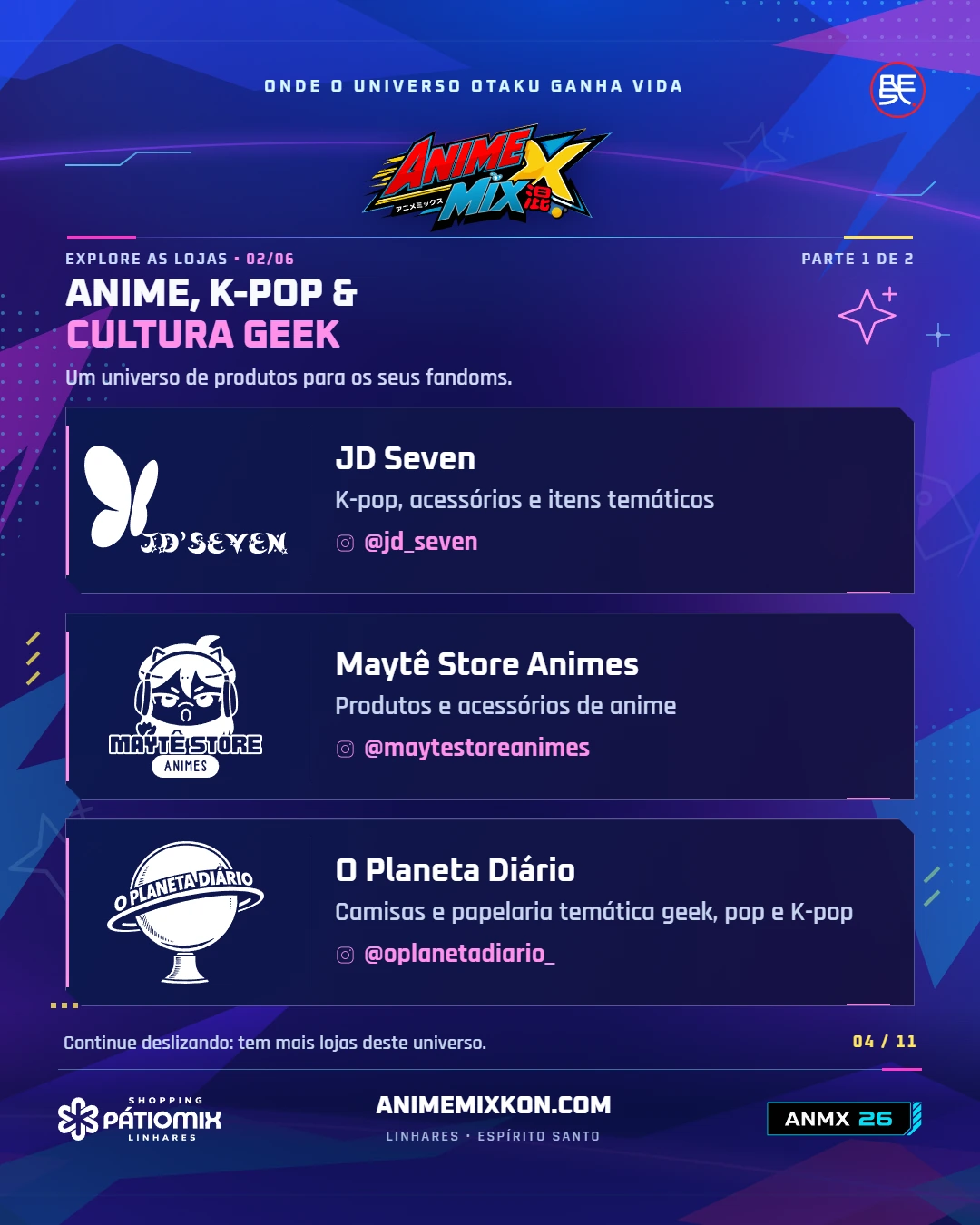 Anime e K-pop: JD Seven, Maytê Store Animes e O Planeta Diário